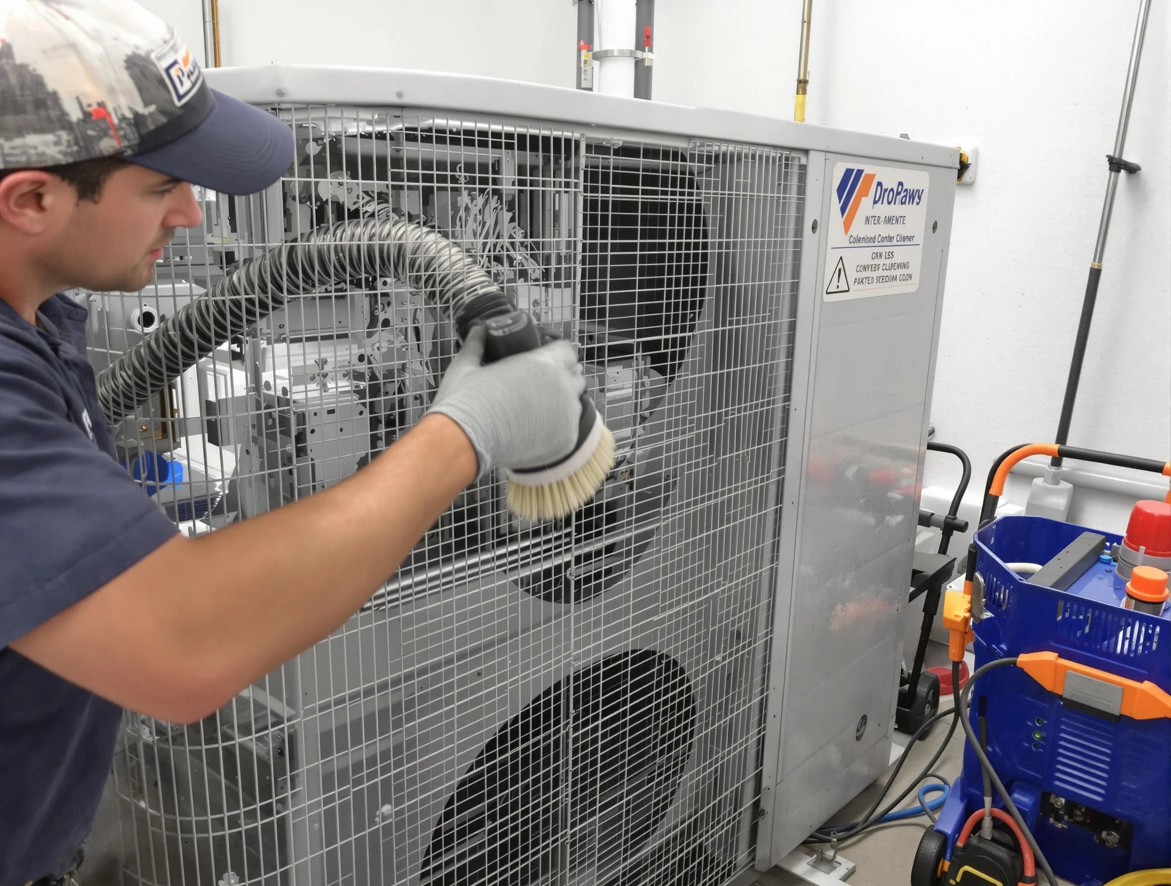 Lakeside Air Duct Cleaning specialist performing precision AC coil cleaning for improved system performance in Lakeside