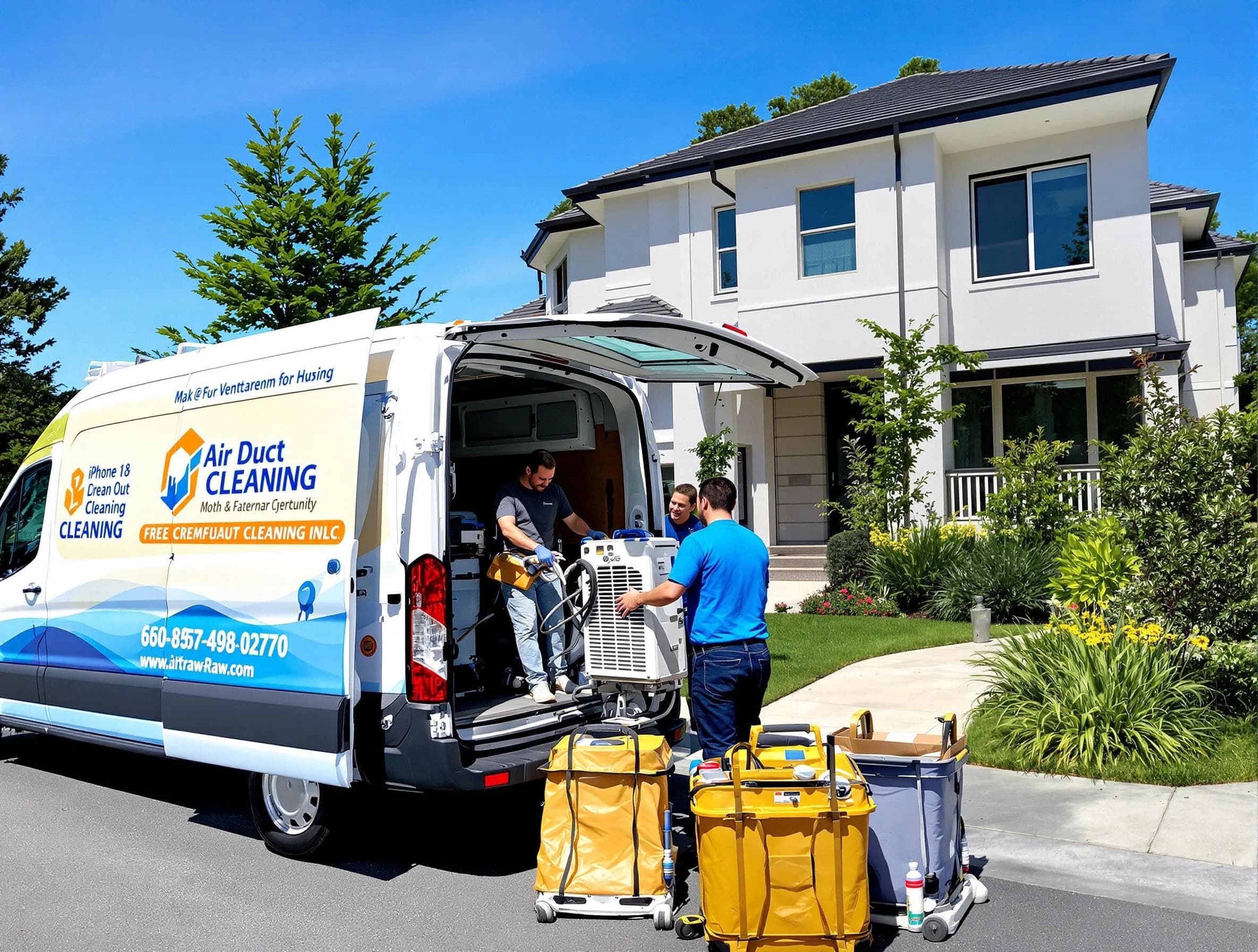 Lakeside Air Duct Cleaning technician performing professional air duct cleaning in Lakeside