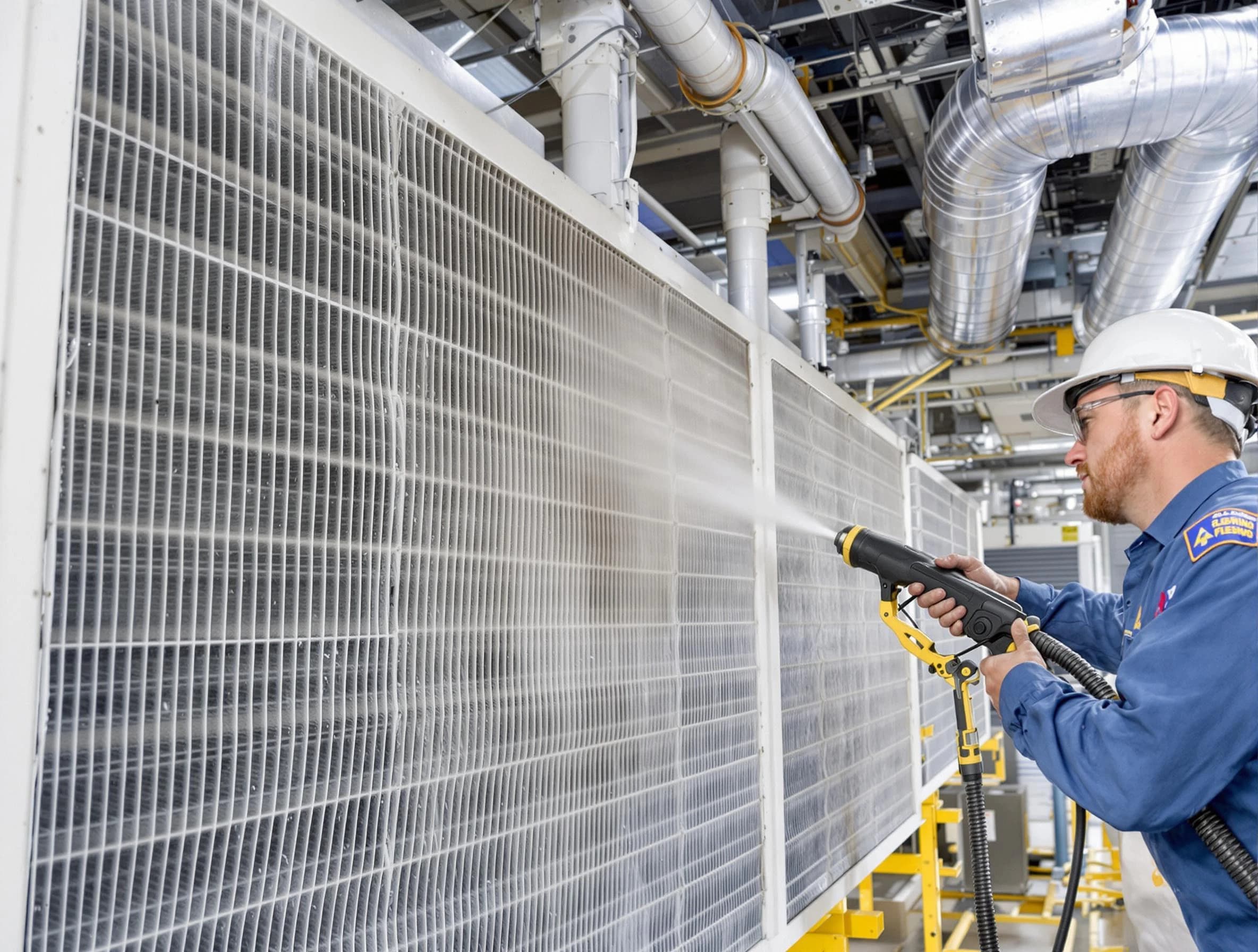 Professional commercial coil cleaning by Lakeside Air Duct Cleaning in Lakeside