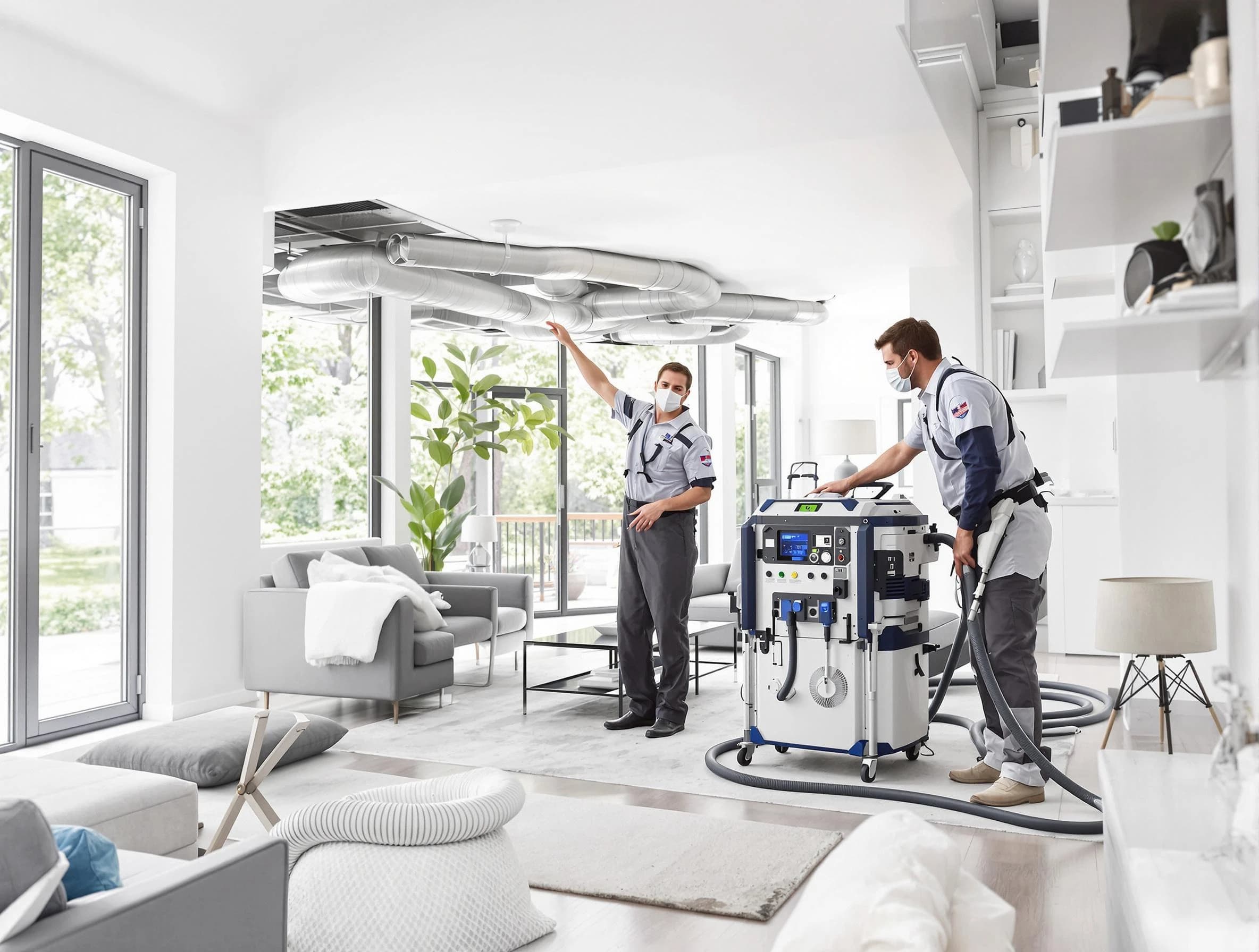 Lakeside Air Duct Cleaning professional conducting pure air duct cleaning with state-of-the-art equipment in Lakeside