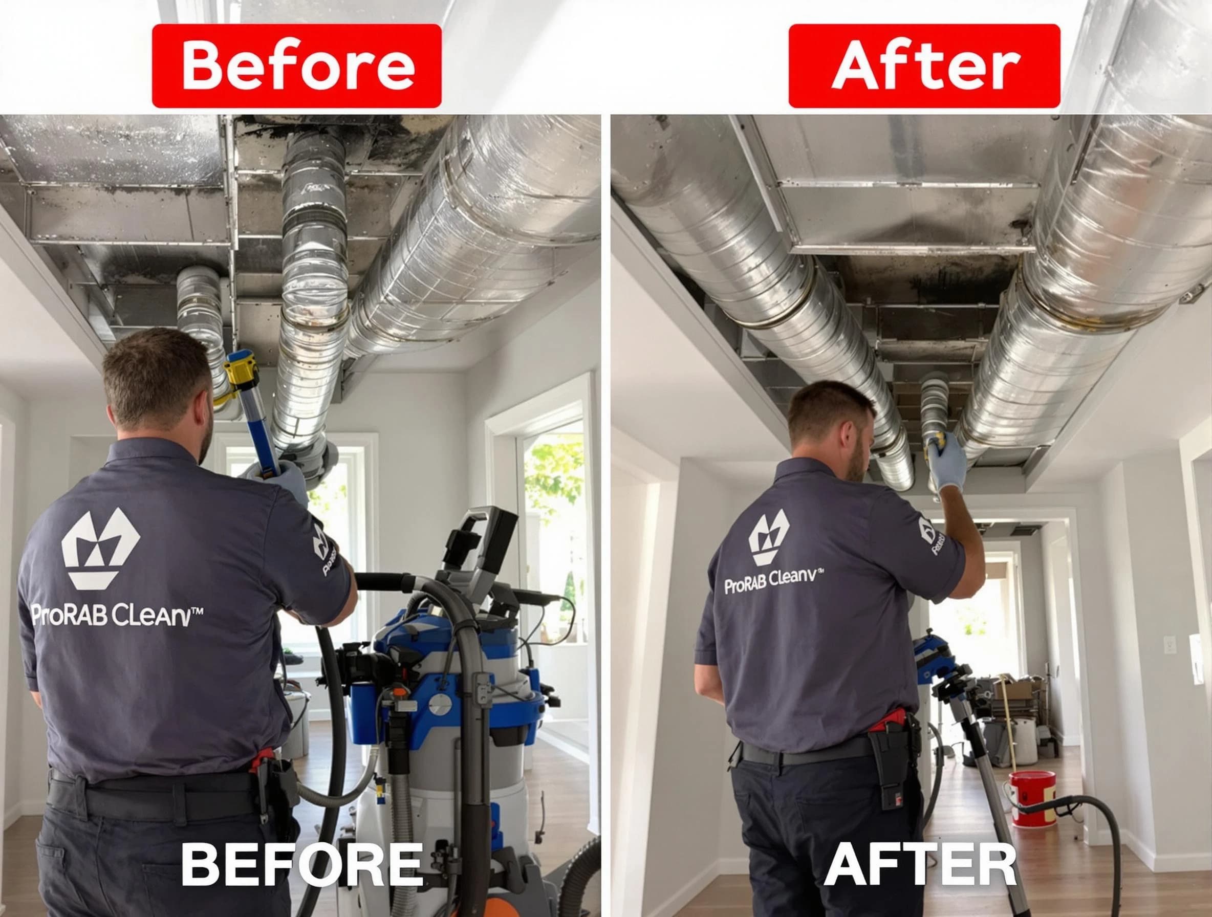 Lakeside Air Duct Cleaning expert performing thorough residential duct cleaning in a Lakeside home