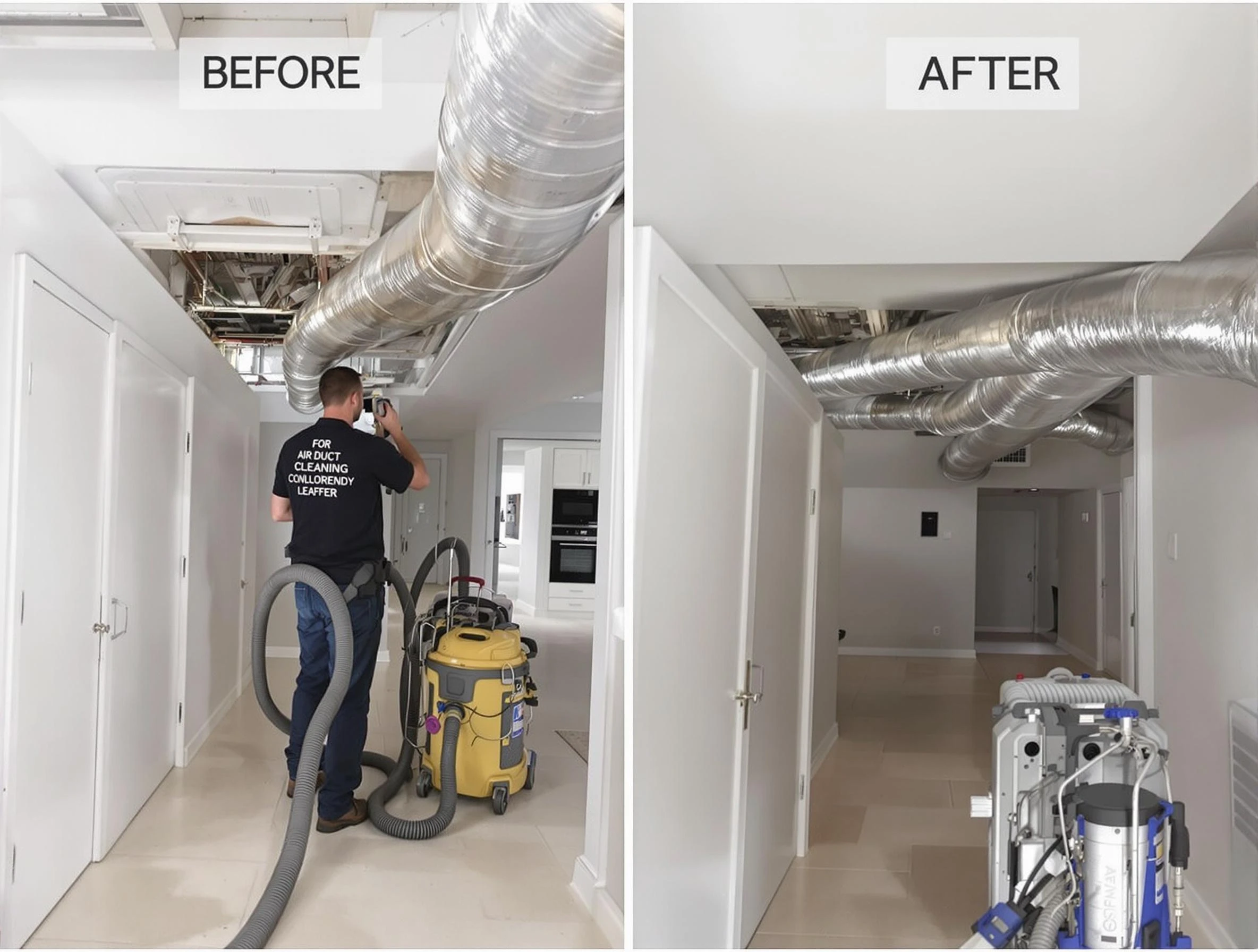 Lakeside Air Duct Cleaning professional performing thorough air duct cleaning in Lakeside